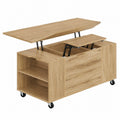 table basse extensible et reglable avec rangement integre qamxl11785gk